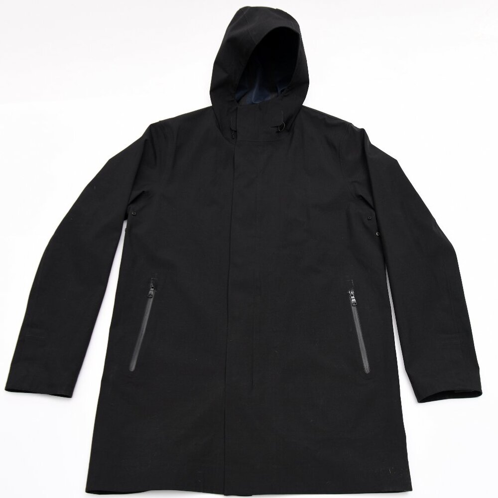 Banana Republic "tech" tape seamed raincoat.